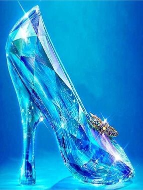 New Swarovski Crystal Slipper 5D DIY Diamond Painting Kit, 12x16"